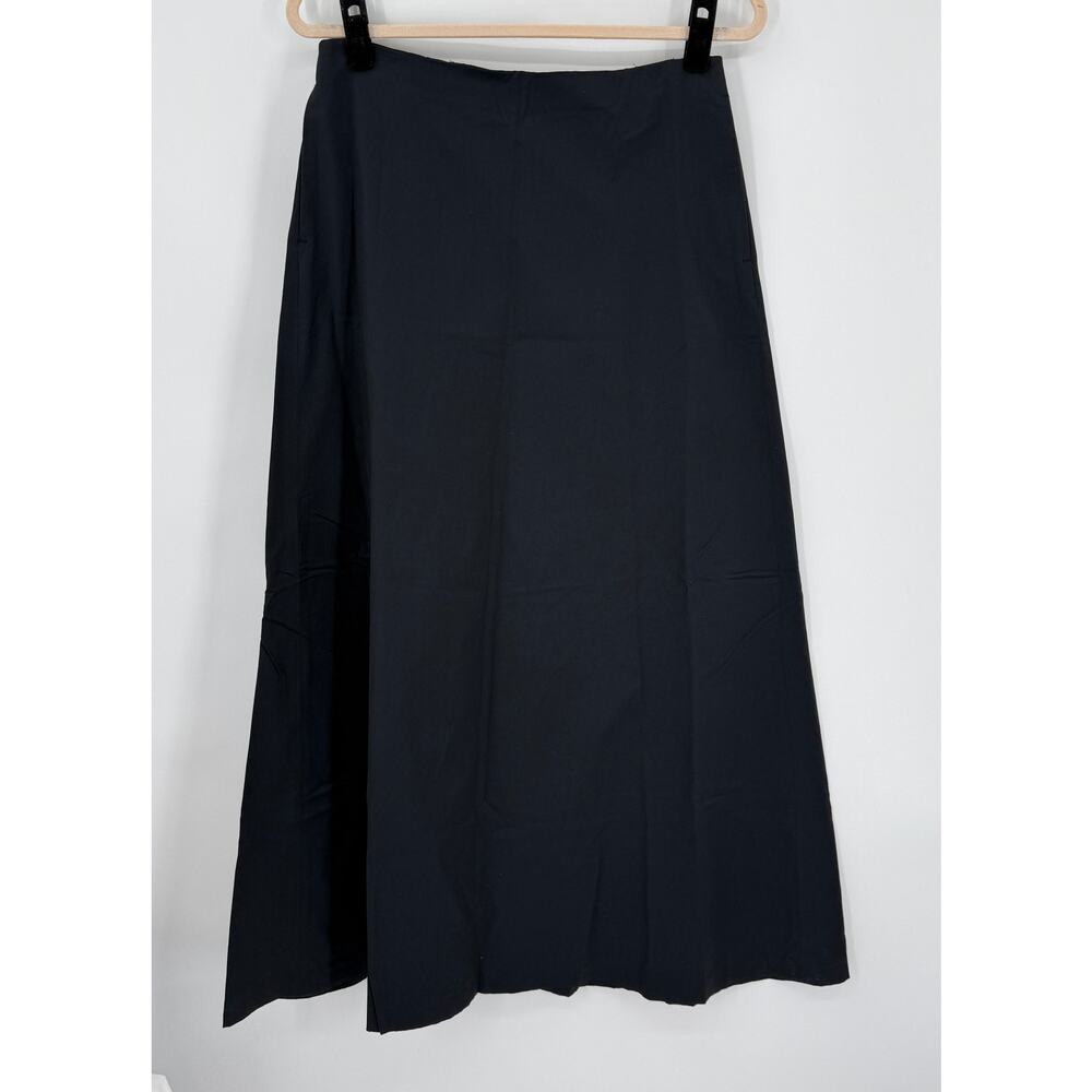 Banana Republic Vintage Long Crisp Poplin A line Maxi Skirt Black Size 6 NEW Y2K